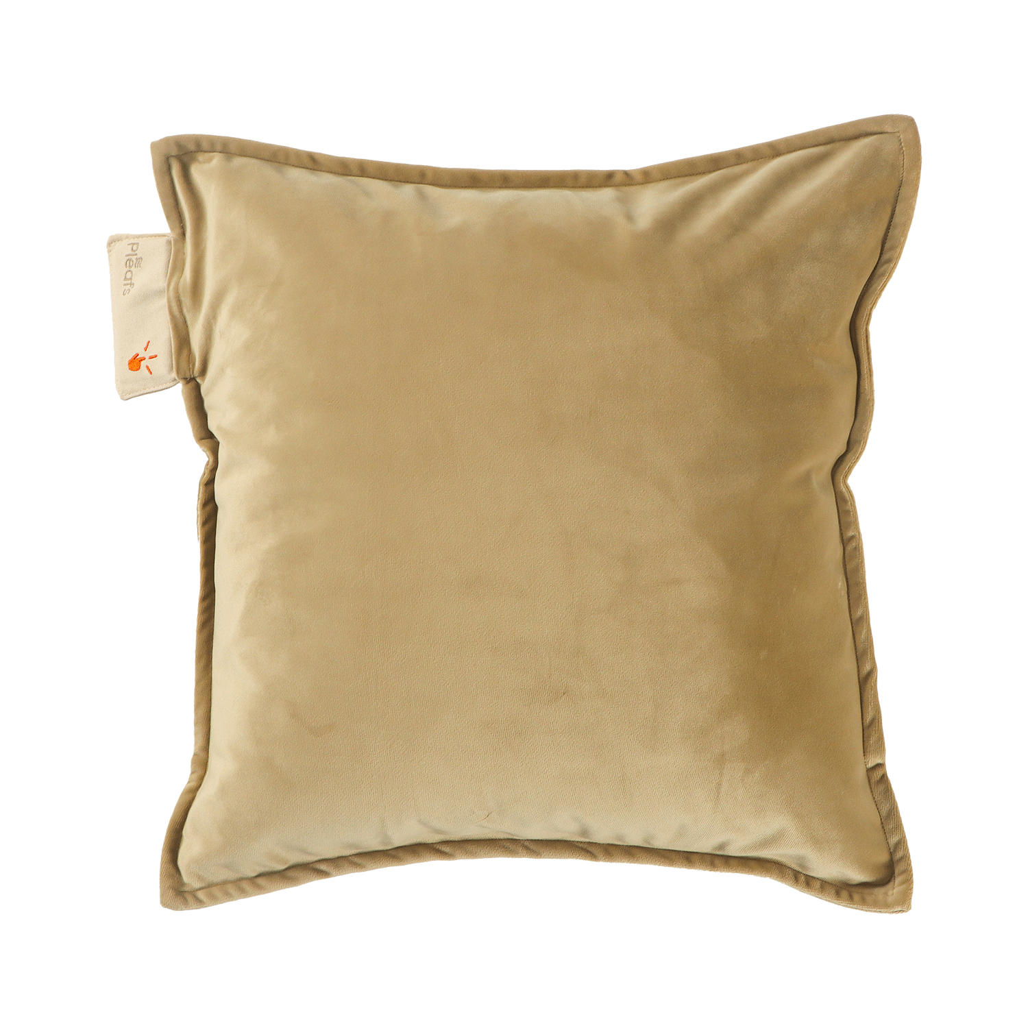 Pleafs® Heated Cushion Plush 45x45cm Crewel Tan