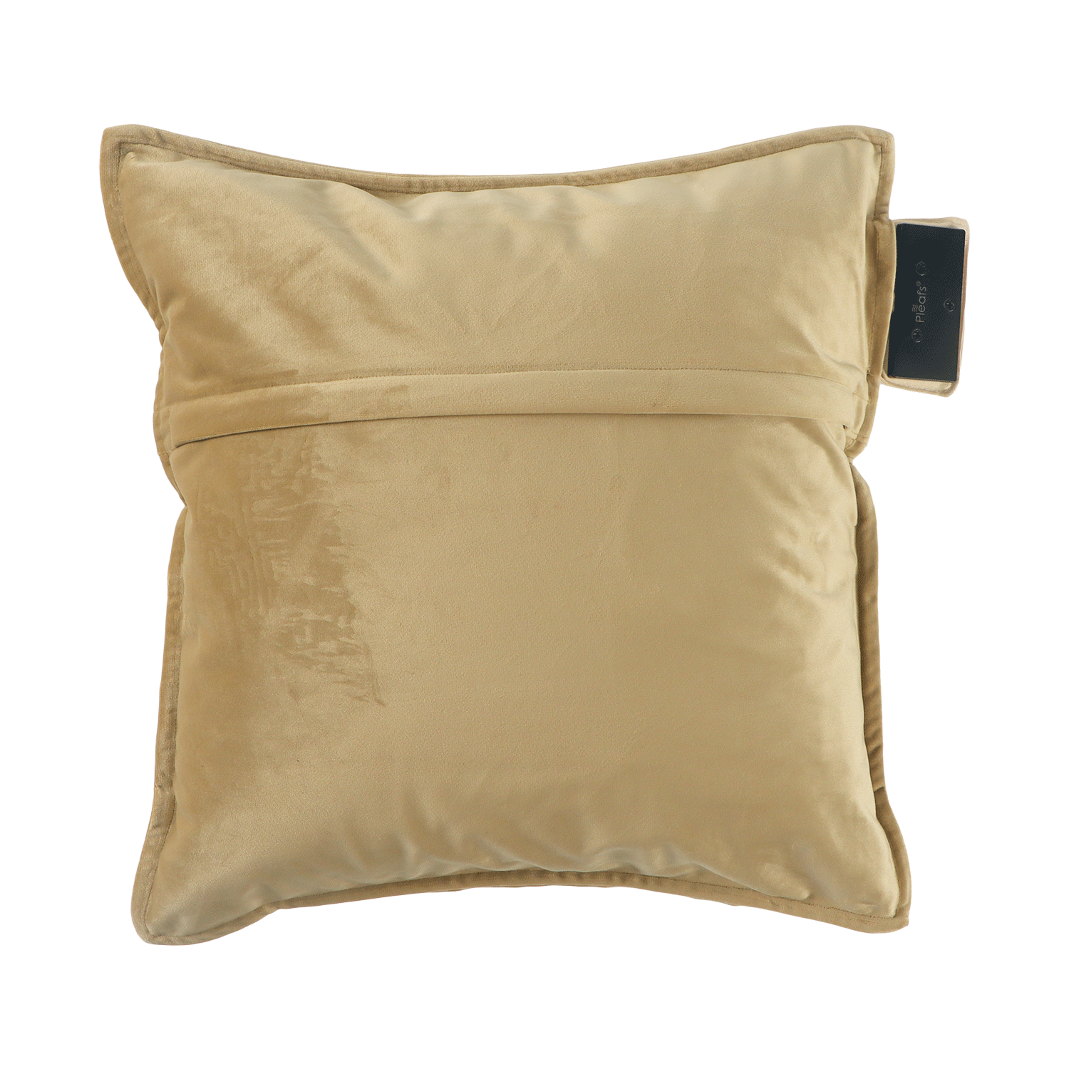 Pleafs® Heated Cushion Plush 45x45cm Crewel Tan